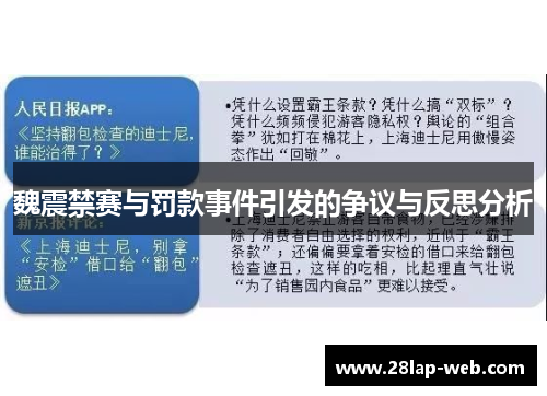 魏震禁赛与罚款事件引发的争议与反思分析